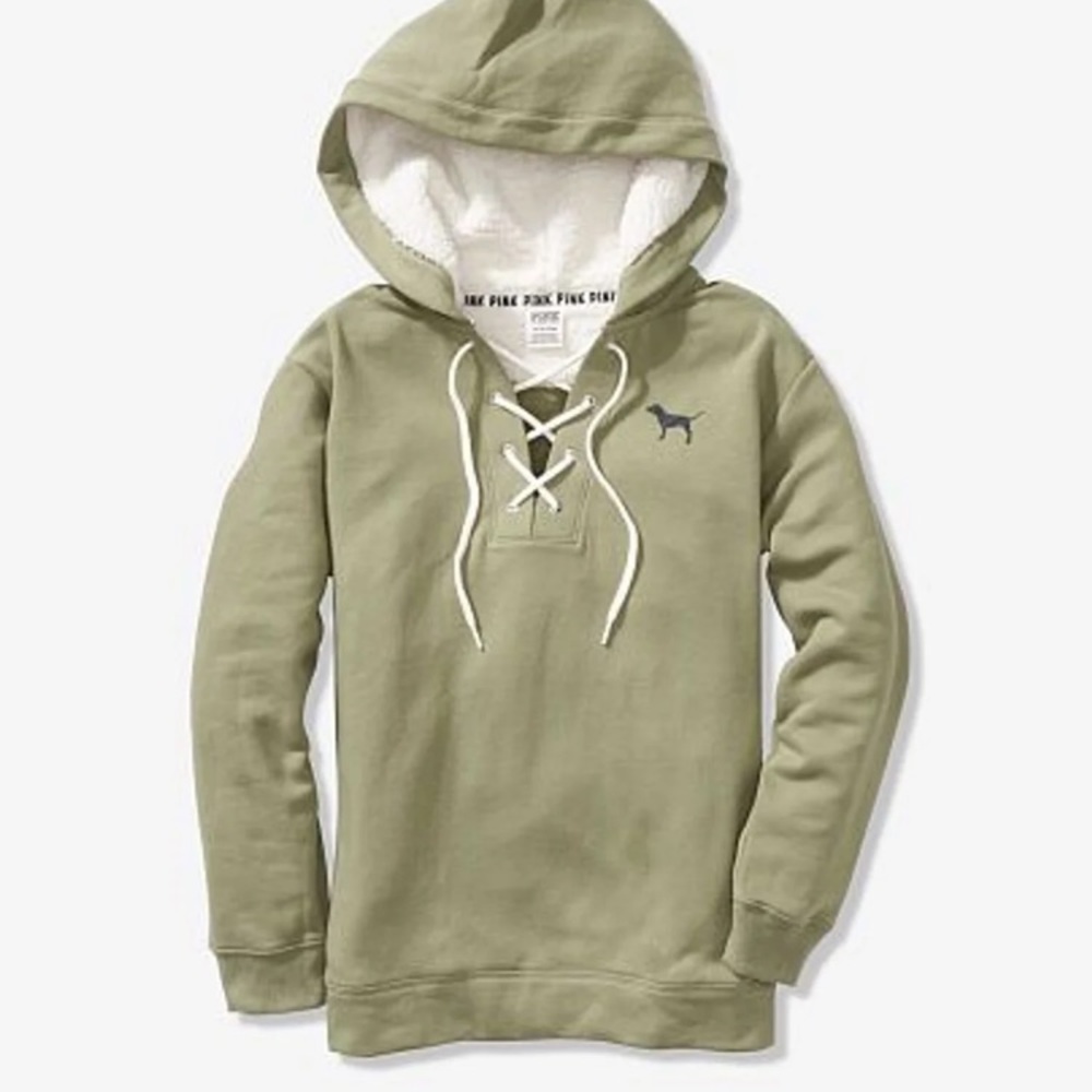 Vs pink Sherpa lined Hoodie
